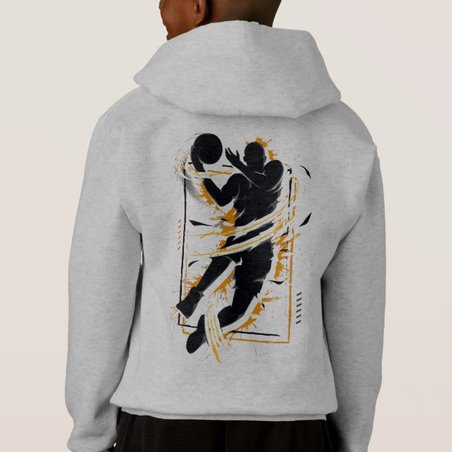 Colorful Basketball Player - Basketball Hoodie T Shirt (Baksida)