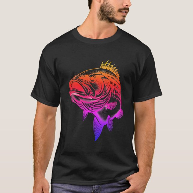 Colorful Bass Fishing Tee (Framsida)
