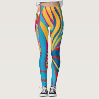 Colorful Batik Parang Pop Art Mönster Leggings