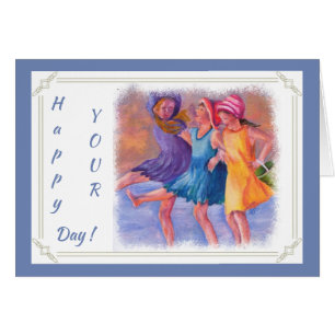 COLORFUL BEACH GIRLS HÄLSNINGSKORT