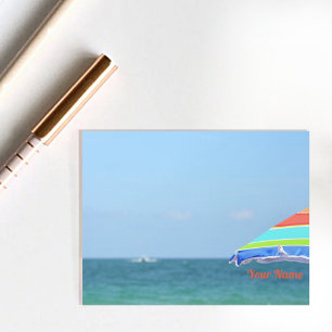 Colorful Beach Umbrella Anteckningsblock