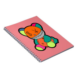 Colorful bear anteckningsbok