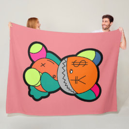 Colorful bear fleecefilt