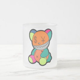 Colorful bear frostad glasmugg