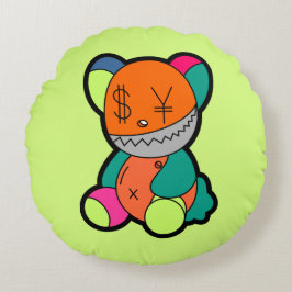 Colorful bear rund kudde