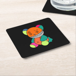 Colorful bear underlägg papper kvadrat