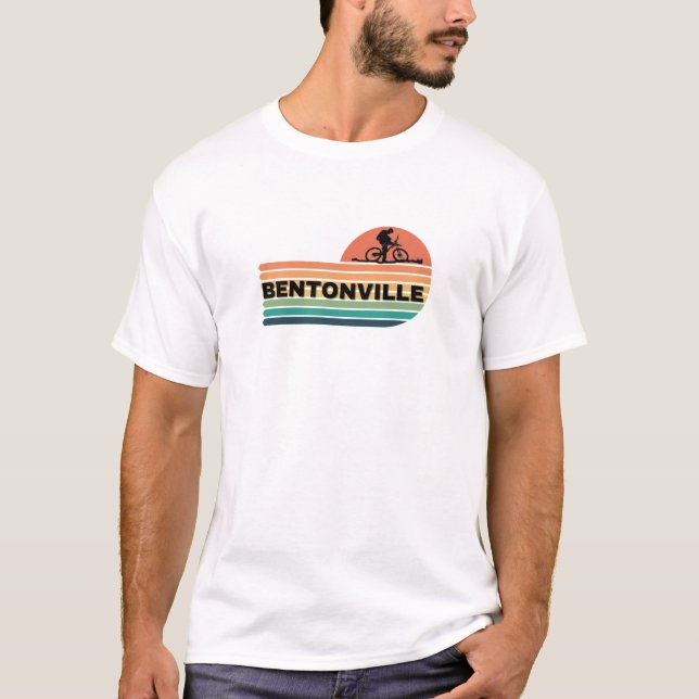 Colorful Bentonville MTB Mountain Bike T Shirt (Framsida)