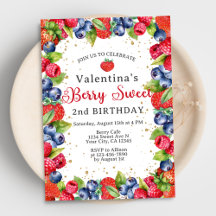 Colorful Berries Girls Berry Sweet Summer Birthday