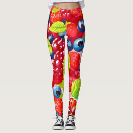 Colorful Berry Mönster Leggings
