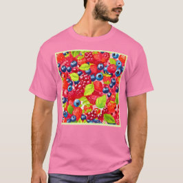 Colorful Berry Mönster T Shirt