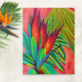 Colorful Bird of Paradise Flower Pussel