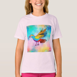 Colorful Bird with Spreaded Wings T Shirt