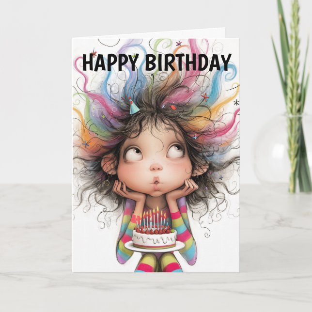 Colorful Birthday Cheer Helgkort (Framsida)