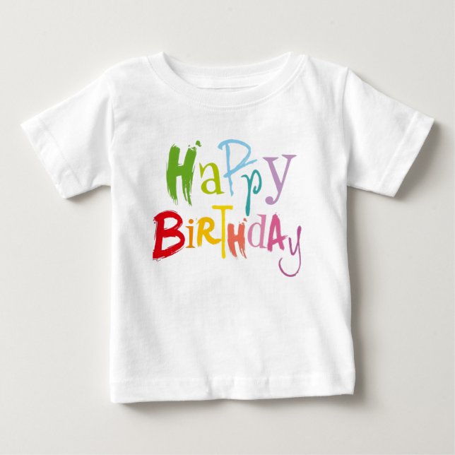 Colorful Birthday Kids Tee (Framsida)