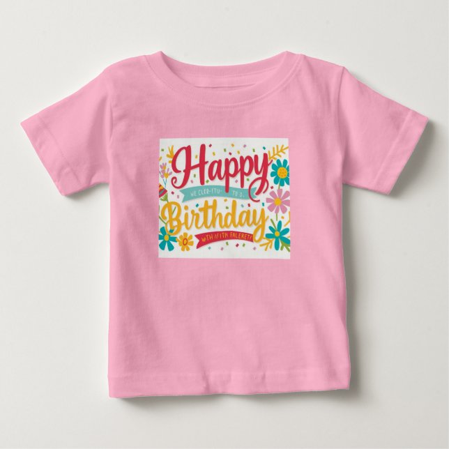 Colorful Birthday Shirt för barn T Shirt (Framsida)