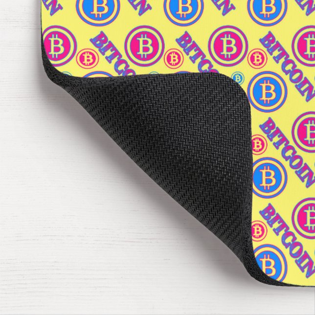 Colorful Bitcoin Mönster Musmatta (Hörn)