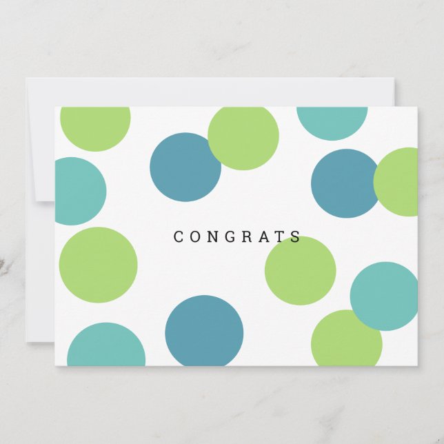 Colorful Blank Congrats Card Kort (Framsida)