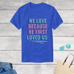 Colorful Blue Christian Manar Women Faith T Shirt