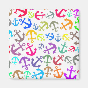 Colorful Boat Anchor Mönster Magnet