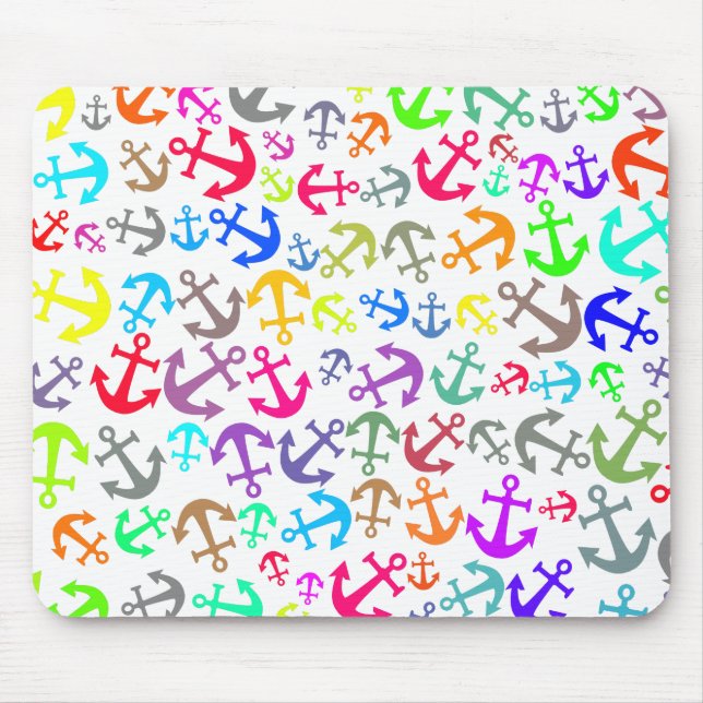 Colorful Boat Anchor Mönster Musmatta (Framsidan)