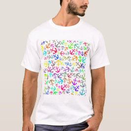 Colorful Boat Anchor Mönster T Shirt