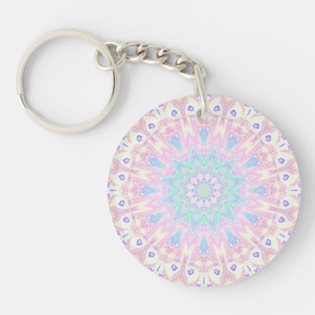 Colorful Bohemian Trippy Bright Pastel Mandala (Framsidan)