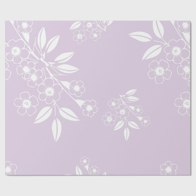 Colorful Boho-Blommönster Aestesiskt Presentpapper (Platt)