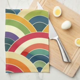 Colorful Boho Rainbow Kökshandduk