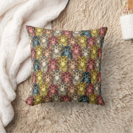 Colorful Boho Woodland Uggla Mönster Kudde