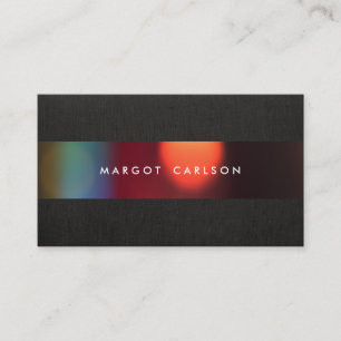 Colorful Bokeh Black Party och Event Coordinator Visitkort