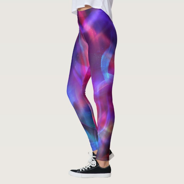 Colorful Bokeh Light Mönster Leggings (Vänster)