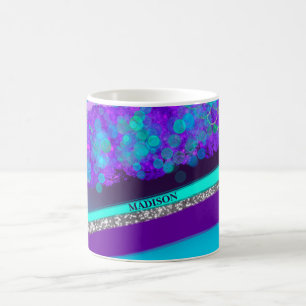 Colorful Bokeh Silver Glitter Kaffemugg