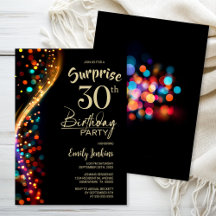 Colorful Bokeh Surprise 30års födelsedag Party