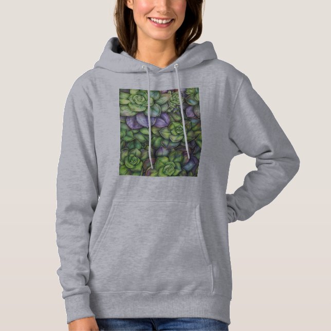 Colorful Botanical Hoodie  T Shirt (Framsida)