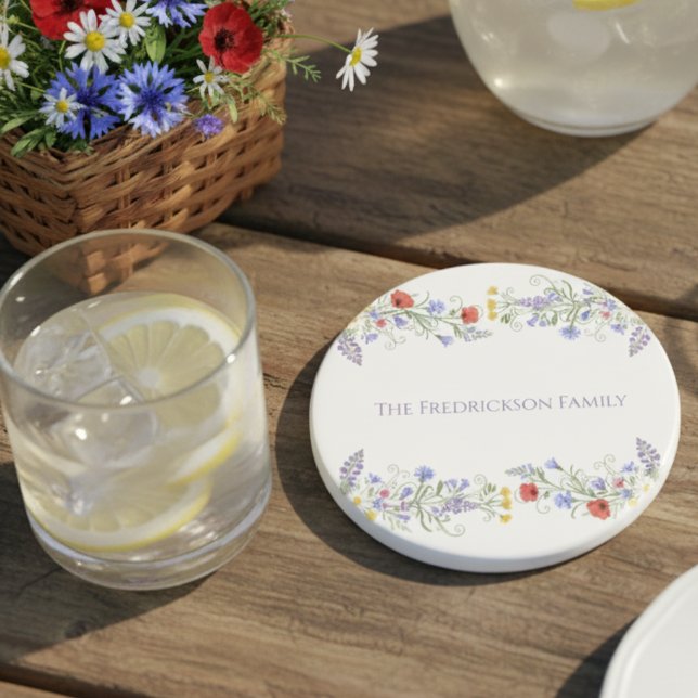 Colorful Botanical Realtor Closing Gift Underlägg (Floral personalized drink coaster)