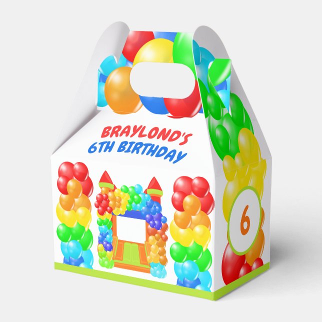 Colorful Bounshus Birthday Presentaskar (Framsidan Sidan)