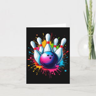 Colorful Bowling Art Kort
