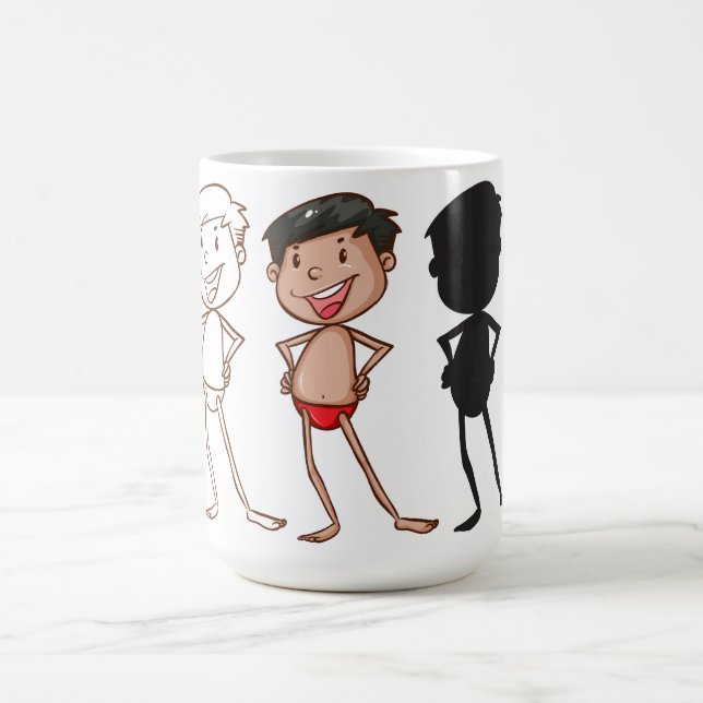 Colorful Boy Sketches Coffee Mugg (Center)