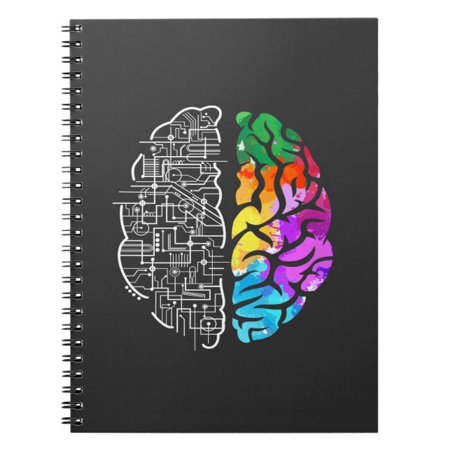 Colorful Brain Enginering Science Anteckningsbok (Framsidan)