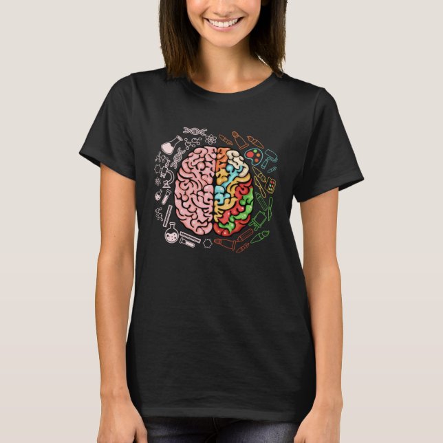 Colorful Brain Science Neuroscience Neurologist T Shirt (Framsida)