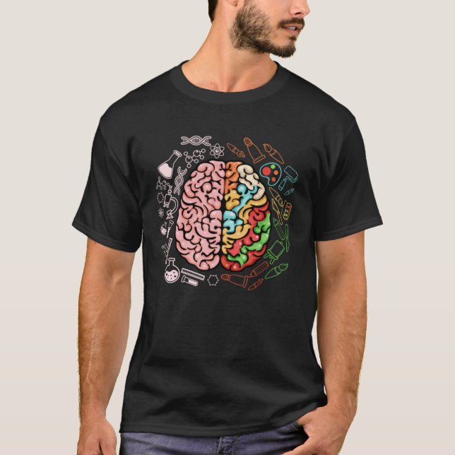 Colorful Brain Science Neuroscience Neurologist T Shirt (Framsida)