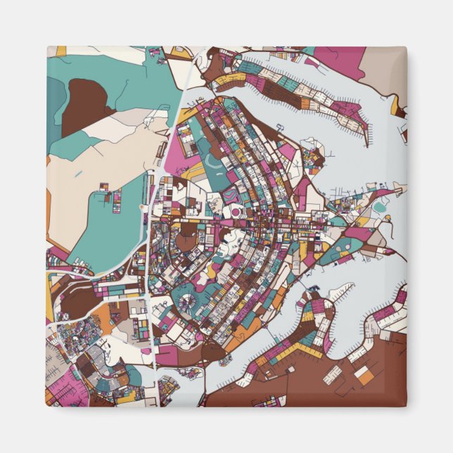 Colorful Brasilia Karta Magnet (Framsidan)