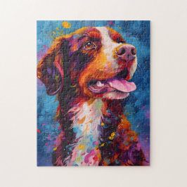 Colorful Brittany hund Pussel