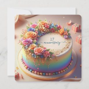 COLORFUL BRÖLLOP ANNIVERSARY CAKE