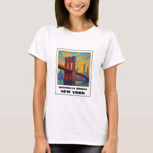 Colorful Brooklyn Bridge NYC-resa T Shirt