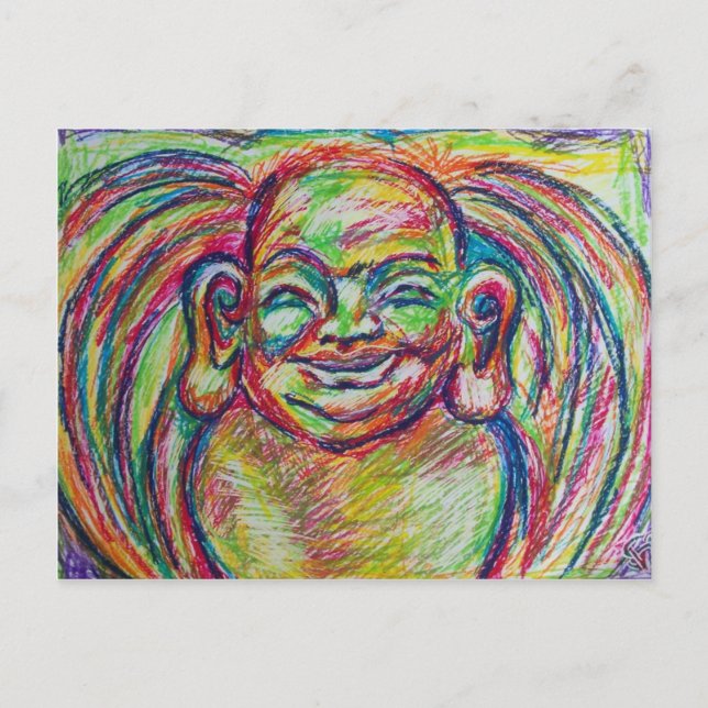 Colorful Buddha Vykort (Framsida)