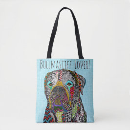 Colorful Bullmastiff Älskare Tote Bag Tygkasse