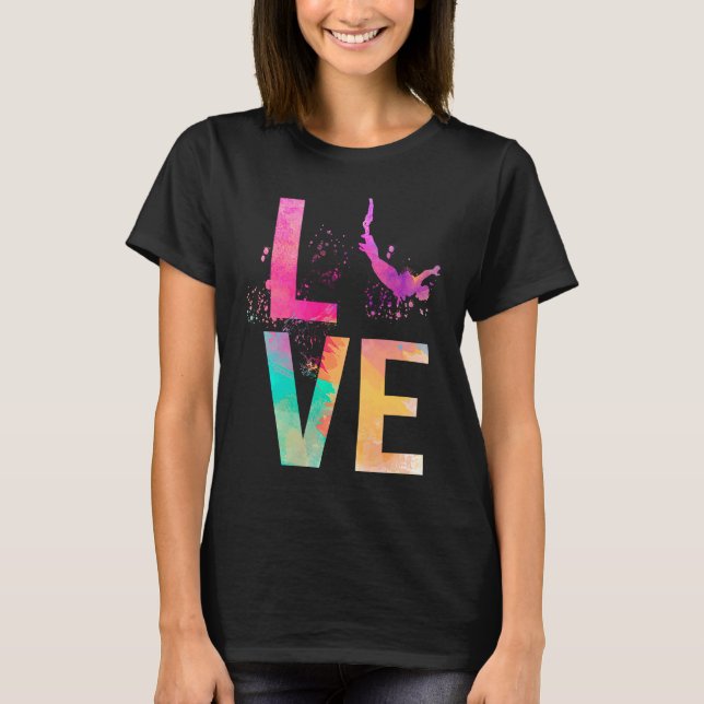 Colorful Bungee Jumping Mamma Bungee Jumping T Shirt (Framsida)