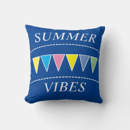 Colorful Bunting Summer Vibes Kudde