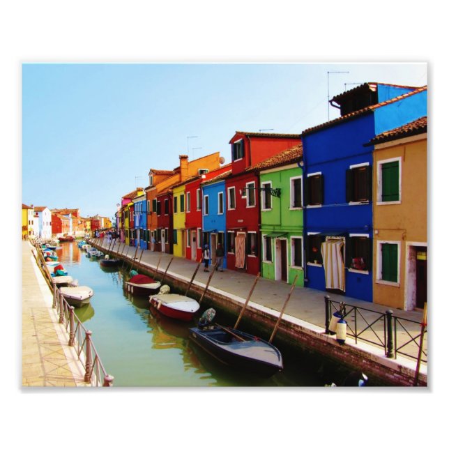 Colorful Burano Homes Fototryck (Framsidan)